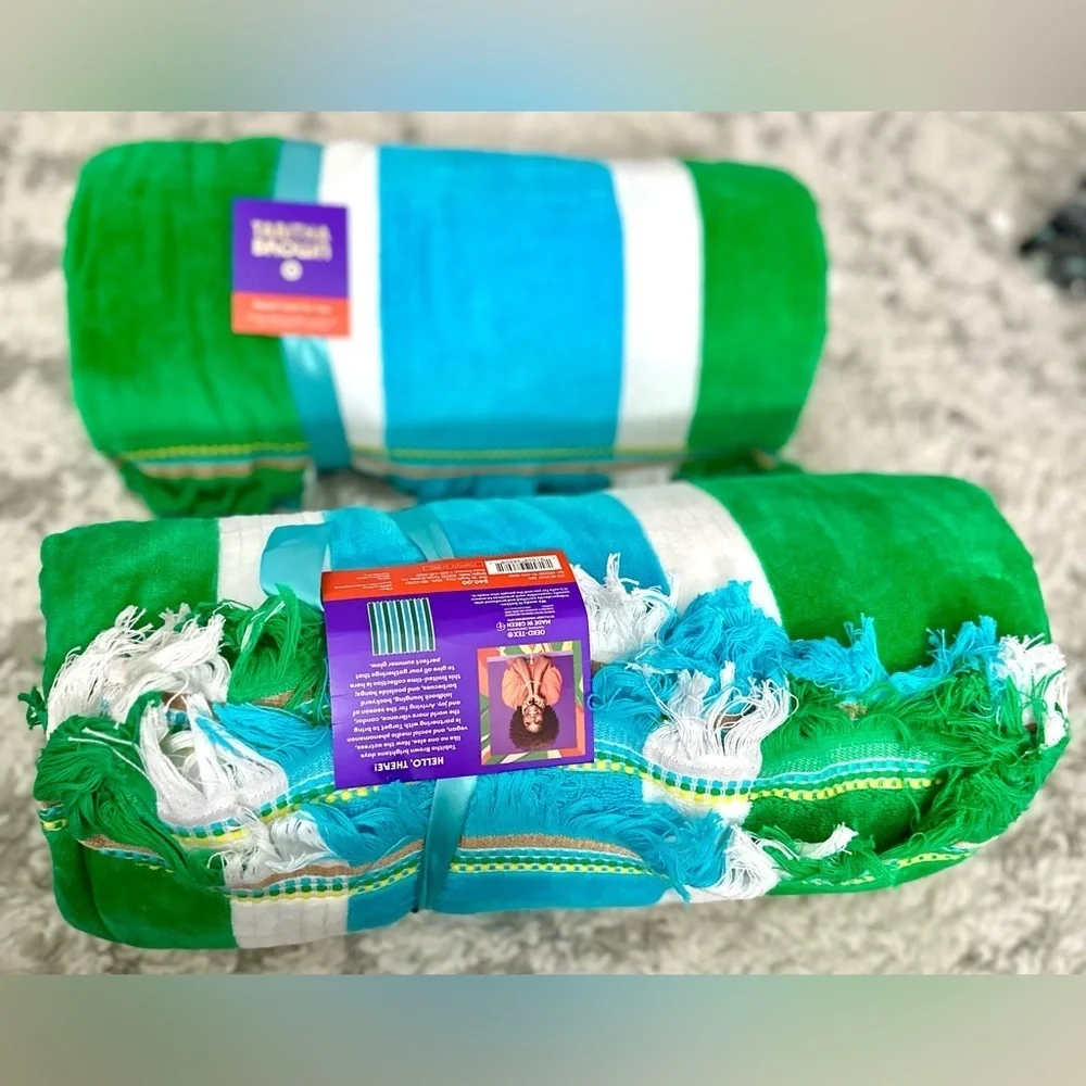 RARE Tabitha Brown x Target NWT Beach Towel for Two (2 towels)